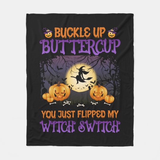 Halloween-Switch knöpfen Buttercup Fleecedecke (Vorderseite)