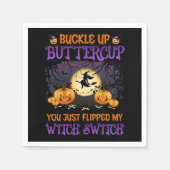 Halloween-Switch knöpfen Buttercup Serviette (Vorderseite)
