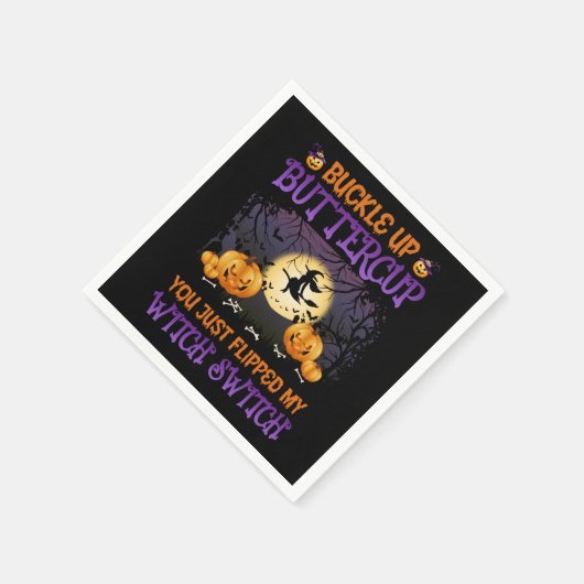 Halloween-Switch knöpfen Buttercup Serviette (Ecke)