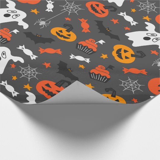 Halloween-Symbole Geschenkpapier (Ecke)