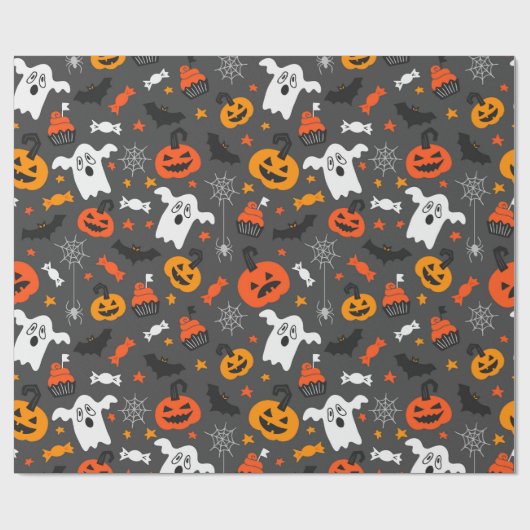 Halloween-Symbole Geschenkpapier (Flach)