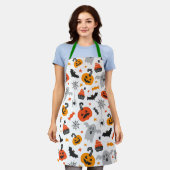 Halloween-Symbole in Weiß Schürze (Getragen)