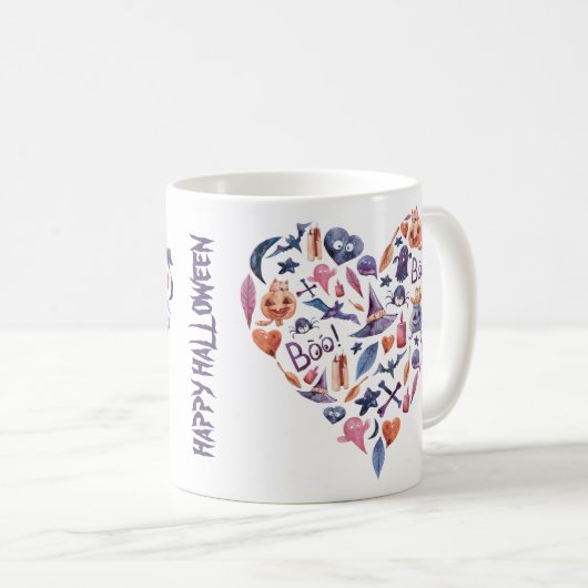 Halloween-Symbole Kaffeetasse (VorderseiteRechts)