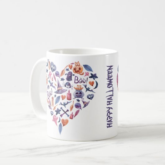 Halloween-Symbole Kaffeetasse (Vorderseite Links)