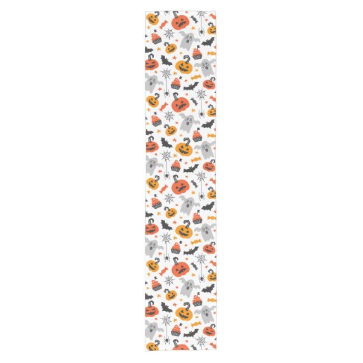 Halloween-Symbole Kurzer Tischläufer (Vorderseite)