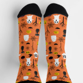 Halloween-Symbole nahtlos Muster 3 Socken (Oben)