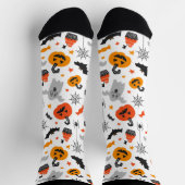 Halloween-Symbole - nahtloses Muster 2 Socken (Oben)