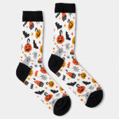 Halloween-Symbole - nahtloses Muster 2 Socken (Rechts)
