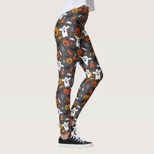 Halloween-Symbole - nahtloses Muster Leggings (Rechts)