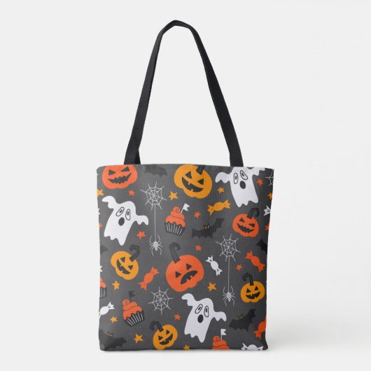 Halloween-Symbole Tasche (Rückseite)