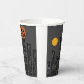 Halloween-Szene auf Papier Pappbecher (Links)