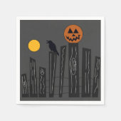 Halloween-Szene auf Papier Serviette (Vorderseite)