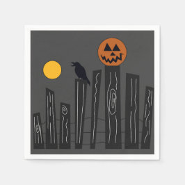 Halloween-Szene auf Papier Serviette