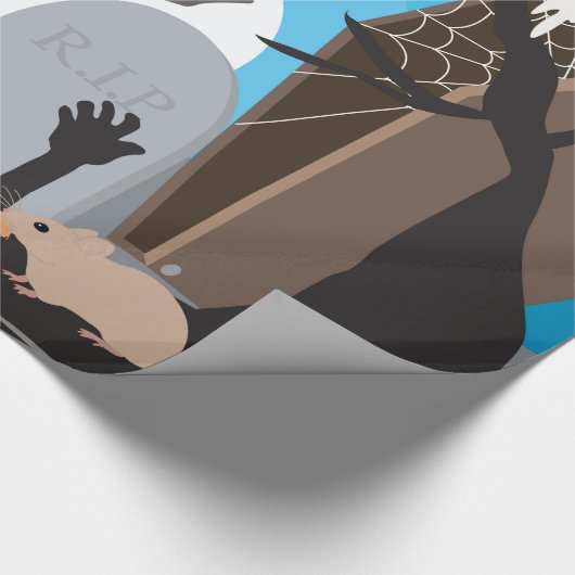 Halloween Szene Geschenkpapier (Ecke)