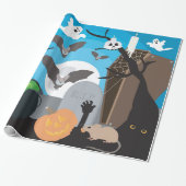 Halloween Szene Geschenkpapier (Ungerollt)
