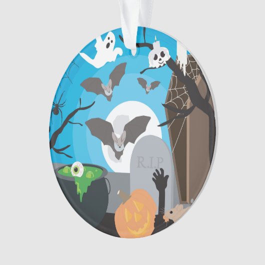 Halloween Szene Ornament (Vorderseite)