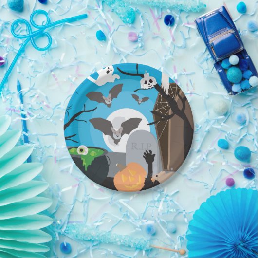 Halloween Szene Pappteller (Party)