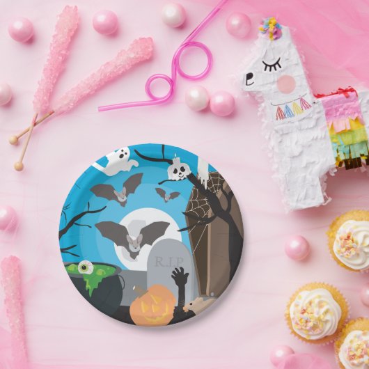 Halloween Szene Pappteller (Party)