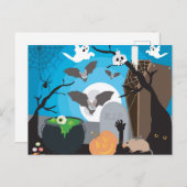 Halloween Szene Postkarte (Vorne/Hinten)