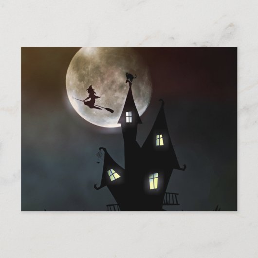 Halloween Szene Postkarte (Vorderseite)