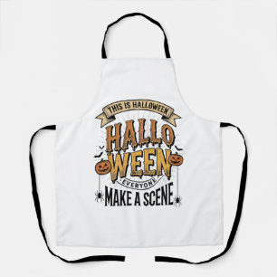 Halloween-Szene-Shirt Vintage Gravur Kürbis De Schürze