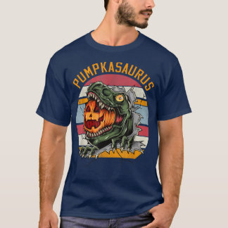 Halloween T Re Funny Pumpkasaurus Dinosaur Pumpkin T-Shirt
