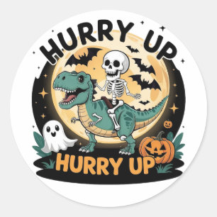 Halloween T-Rex-Aufkleber Runder Aufkleber