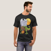 Halloween T Rex Dinosaur Ghost Boo Trick Rarw Trea T-Shirt (Vorne ganz)