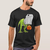 Halloween T Rex Dinosaur Ghost Trick or Treat Gift T-Shirt (Vorderseite)