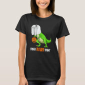 Halloween T Rex Dinosaur Ghost Trick Rawr Leckerei T-Shirt (Vorderseite)