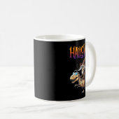 Halloween T-rex Skeleton Ride Kaffeetasse (VorderseiteRechts)