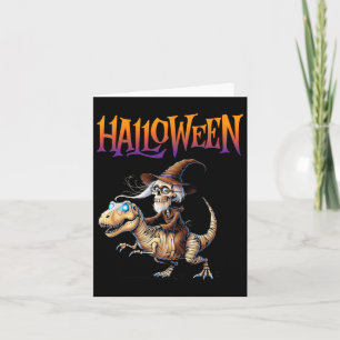 Halloween T-rex Skeleton Ride Karte