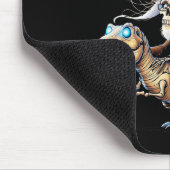 Halloween T-rex Skeleton Ride Mousepad (Ecke)