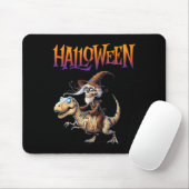 Halloween T-rex Skeleton Ride Mousepad (Mit Mouse)
