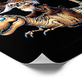 Halloween T-rex Skeleton Ride Poster (Ecke)