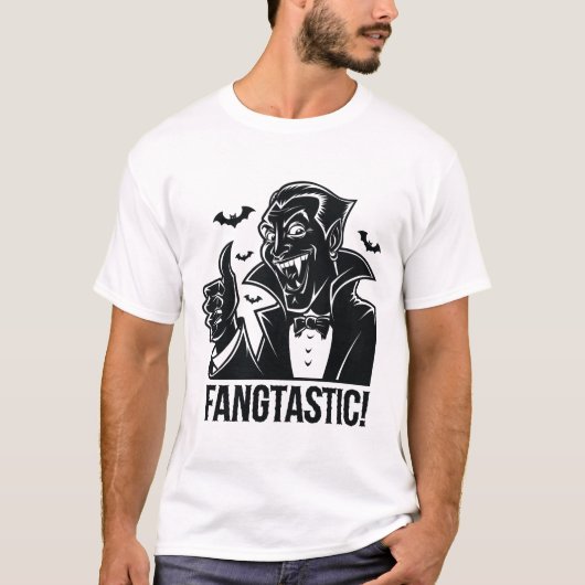 Halloween T Shirt A Vampire Fangtastic (Vorderseite)