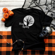 Halloween-T-Shirt - Bleibe Spooky: gruseliger Baum