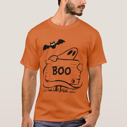 Halloween T - Shirt, BOO T-Shirt (Vorderseite)