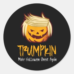Halloween T Shirt _ Donald Trump Kostüm Runder Aufkleber