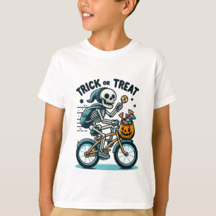 Halloween T - Shirt für Kinder mit Skelett