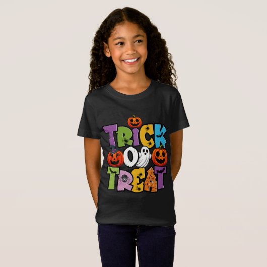 Halloween-T - Shirt für Trick oder Kids - Niedlich (Vorne ganz)