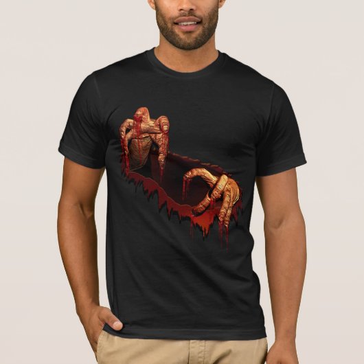 Halloween T - Shirt Horror Zombie Untot Tee Shirt (Vorderseite)