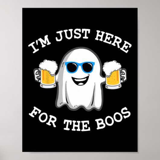 Halloween T-Shirt, ich bin nur für die Boos-Costu Poster (Vorne)