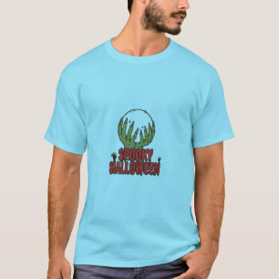 "Halloween-T - Shirt in Orange und Grün"