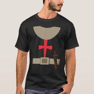 Halloween T-Shirt Knight Kostümrüstung Schwert Anz
