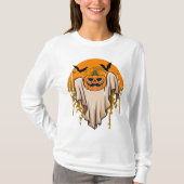 Halloween-T - Shirt mit schwarzen Fledermäusen und (Vorderseite)