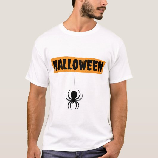 Halloween-T - Shirt mit Spinnendesign (Vorderseite)