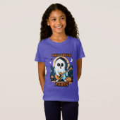 halloween T - Shirt ragazza mit niedlichem Geist (Vorne ganz)