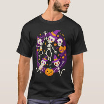 Halloween-T - Shirt tanzende Skelette - Fun Vibe