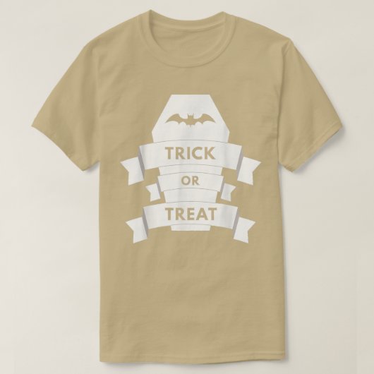 Halloween T-Shirt Trick oder Treat Coffin White 40 (Design vorne)